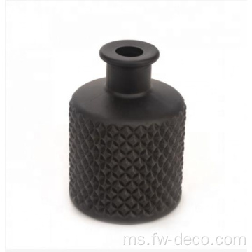 Matte White and Black Reed Diffuser Glass Bottle